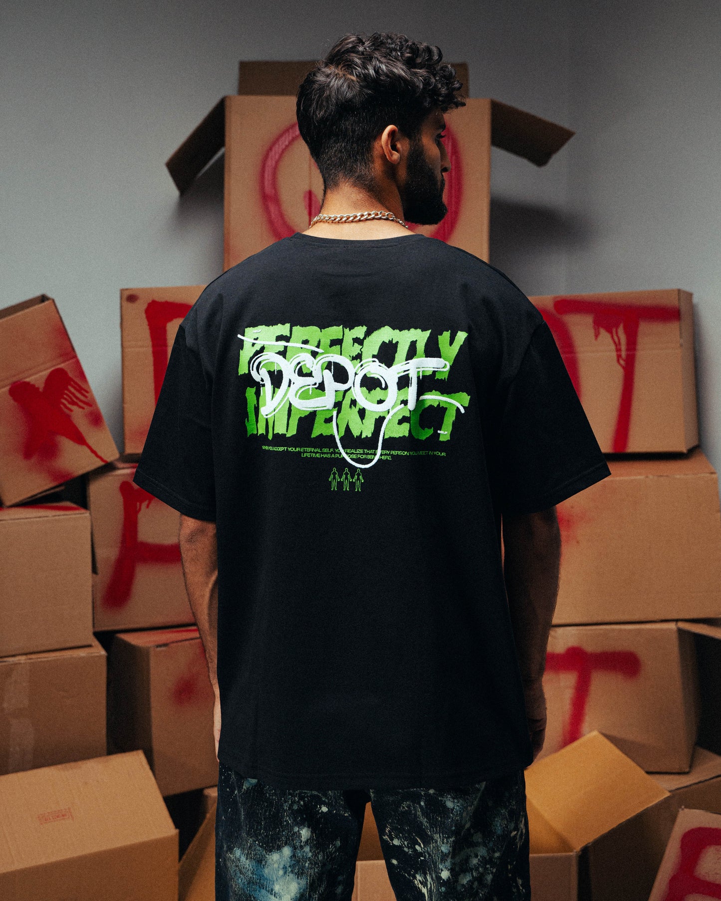 Perfectly Imperfect Black Oversized T-Shirt