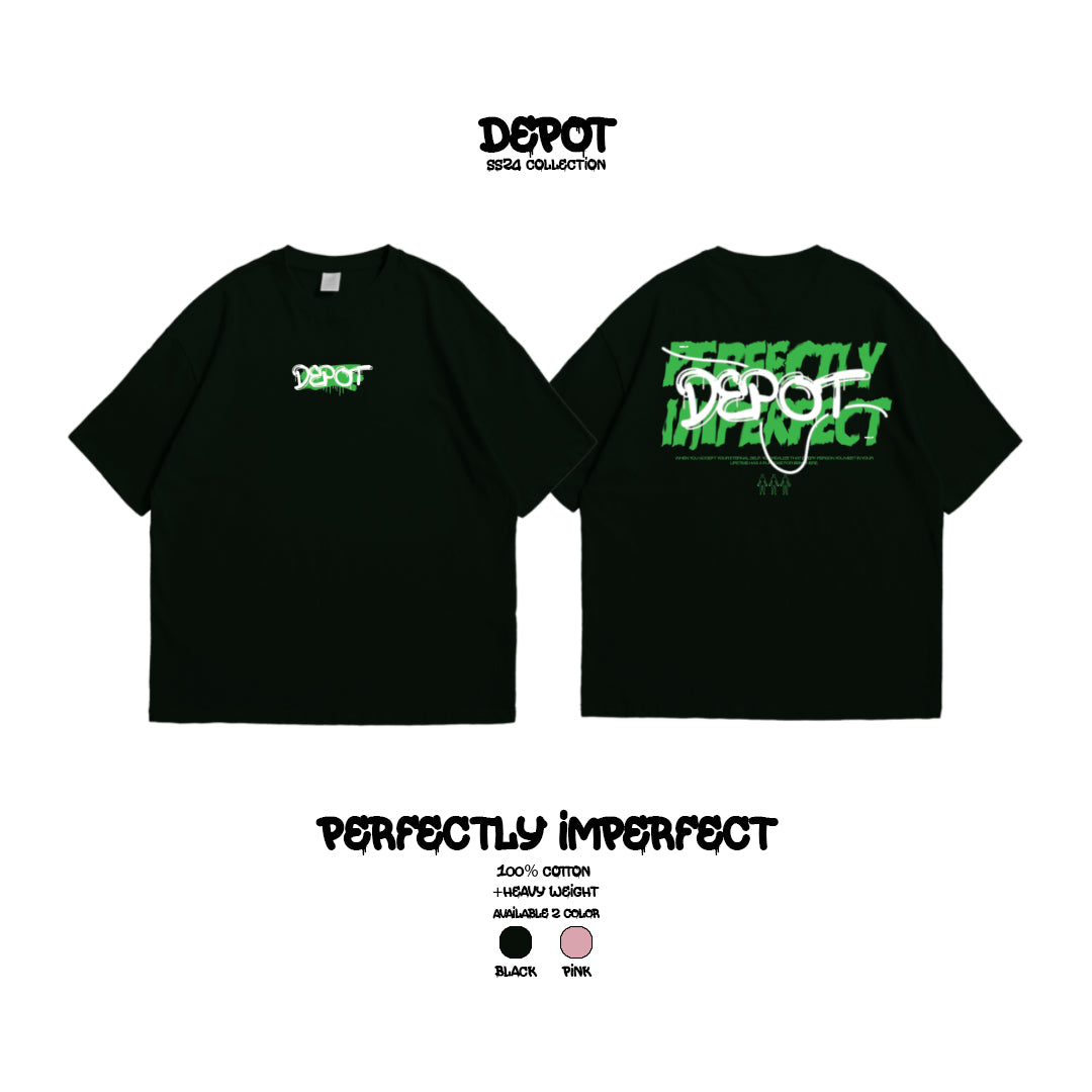 Perfectly Imperfect Black Oversized T-Shirt