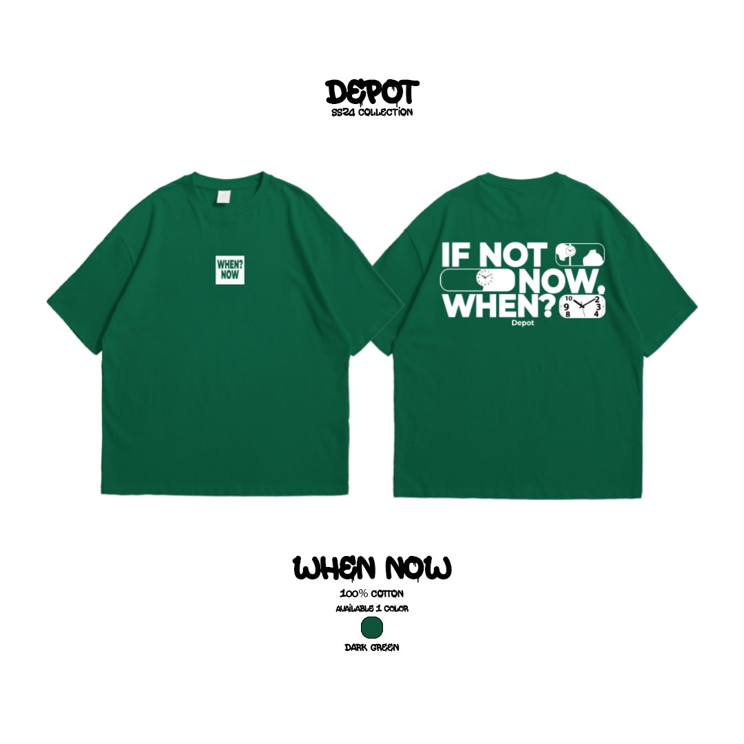 When Now Green Oversized T-Shirt